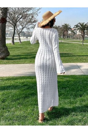 لباس ساحلی سفید زنانه پنبه (نخی) کد 838205064
