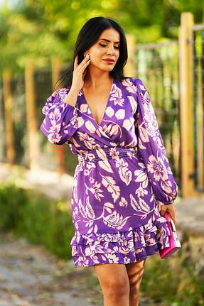 لباس بنفش زنانه بافتنی Derya Çiloğlu - کد 844636144