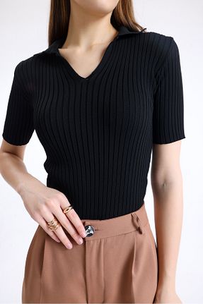 بلوز مشکی زنانه ساده Jose Clothing - کد 844675408