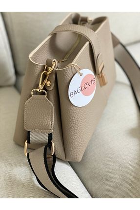 کیف دوشی قهوه ای زنانه چرم مصنوعی BAGLOVİS - کد 801989385