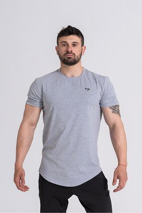 تیشرت طوسی مردانه رگولار Gymwolves - کد 118395609