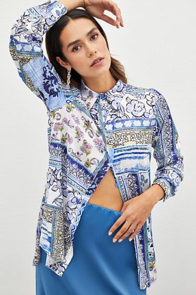 پیراهن سرمه ای زنانه رگولار Sateen - کد 844824855