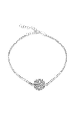 دستبند نقره طلائی زنانه 925 عیار nevamkuyumculuk - کد 844824674