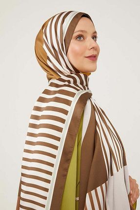 شال قهوه ای زنانه پنبه ای Levidor - کد 844849619