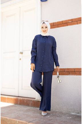 ست بالاتنه و پائین تنه حجاب سرمه ای زنانه Relaxed Tesettür Diyarı - کد 844879575