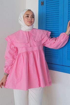پیراهن حجاب صورتی زنانه رگولار LOCCO - کد 844873783