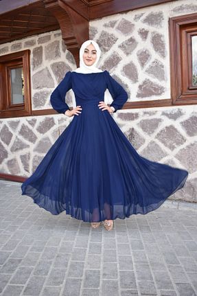 لباس حجاب سرمه ای زنانه اسلیم فیت sümeyra - کد 307685819