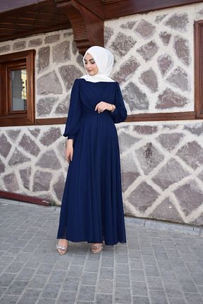 لباس حجاب سرمه ای زنانه اسلیم فیت sümeyra - کد 307685819
