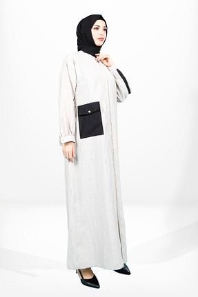 کلاه و ابایا طوسی زنانه پنبه ای Beyza - کد 844908545