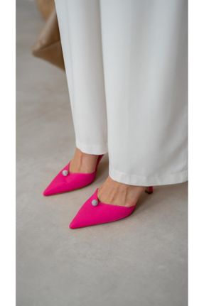 کفش پاشنه بلند کلاسیک صورتی زنانه پاشنه ساده پاشنه متوسط ( 5 - 9 cm ) کد 815011982