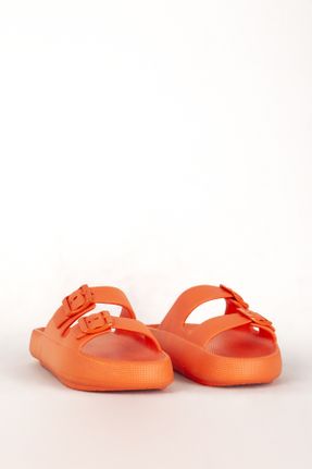 دمپائی نارنجی زنانه پاشنه ساده پاشنه کوتاه ( 4 - 1 cm ) کد 710438021
