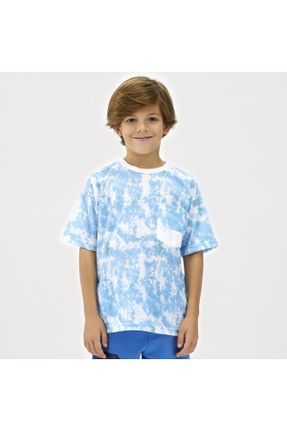 تی شرت آبی بچه گانه رگولار پلی استر کد 690629411