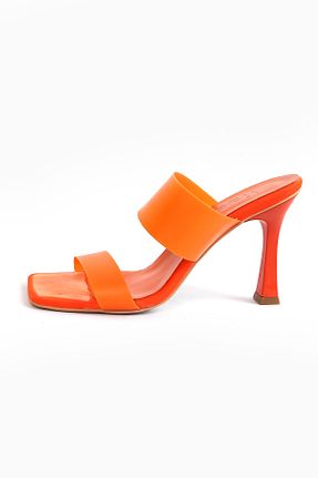 دمپائی نارنجی زنانه چرم مصنوعی Liza Shoes - کد 836789888