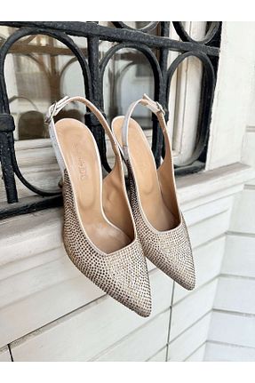 کفش مجلسی بژ زنانه پاشنه نازک Atelierby DS - کد 818685584