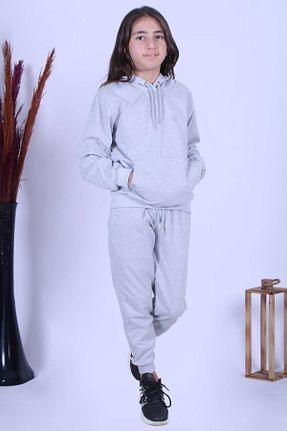 ست بالاتنه و پائین تنه طوسی بچه گانه بافت YA KO KİDS - کد 655305455