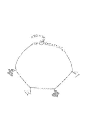 دستبند نقره طلائی زنانه 925 عیار nevamkuyumculuk - کد 845030247