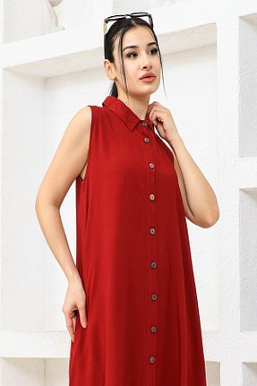لباس قرمز زنانه بافتنی Gökcengirl - کد 822368225