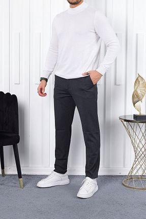 شلوار طوسی مردانه بافتنی YAKAMEL - کد 809375184