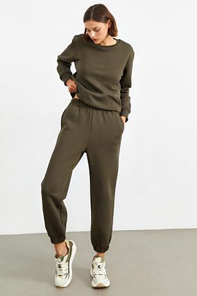 ست گرمکن خاکی زنانه پنبه پلی استر YAKAMEL - کد 808459547