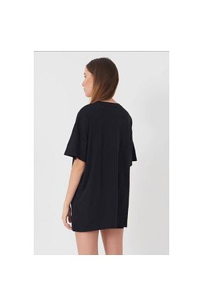 تیشرت مشکی زنانه اورسایز CMZ COLLECTİON - کد 732152479
