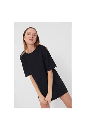 تیشرت مشکی زنانه اورسایز CMZ COLLECTİON - کد 732152479