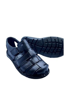 صندل مشکی مردانه پاشنه تخت RubinLeather - کد 832131485
