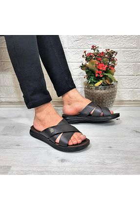 دمپائی قهوه ای مردانه پاشنه تخت Fiyra - کد 844931561