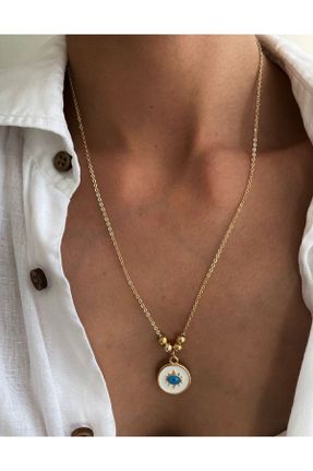 گردنبند جواهر طلائی زنانه پوشش لاکی کد 320729859