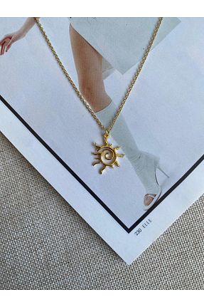 گردنبند جواهر طلائی زنانه روکش طلا Mercy Aksesuar - کد 845002513
