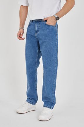 شلوار جین آبی مردانه پاچه گشاد جین کد 815179684