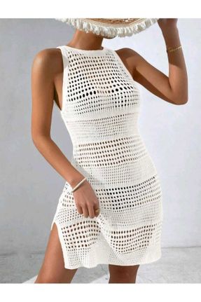 لباس ساحلی سفید زنانه پنبه (نخی) کد 807252561
