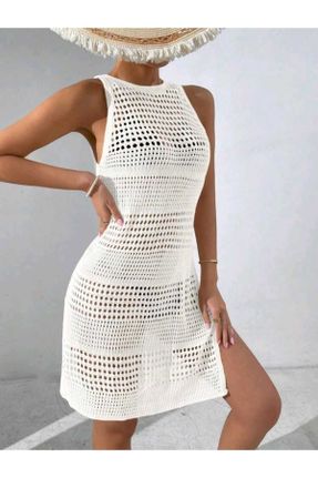 لباس ساحلی سفید زنانه پنبه (نخی) کد 807252561
