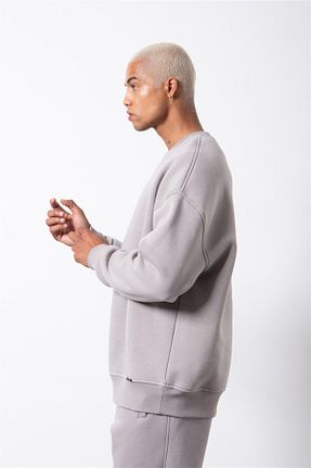 سوئیشرت طوسی مردانه ساده YAKAMEL - کد 820250597