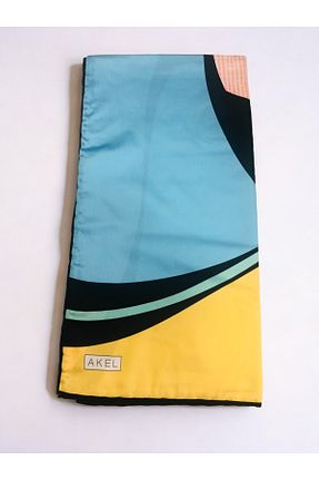 روسری زرد پلی استر Akel - کد 845106660
