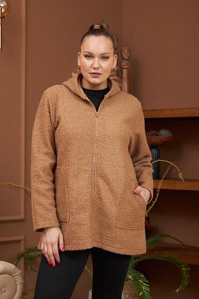 رویه سایز بزرگ قهوه ای زنانه پلی استر Rmg - کد 765647347