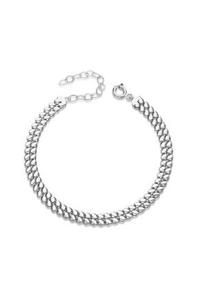 دستبند نقره طلائی زنانه 925 عیار nevamkuyumculuk - کد 845097933