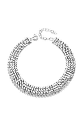دستبند نقره طلائی زنانه 925 عیار nevamkuyumculuk - کد 845100376