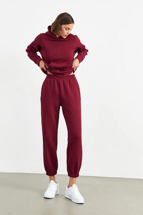 ست کرمکن اسپرت زرشکی زنانه پنبه پلی استر YAKAMEL - کد 807108921