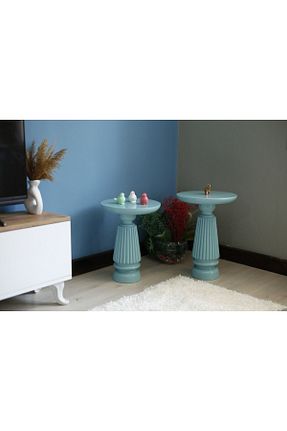 میز عسلی فیروزه ای چوب Simillo Home&Living - کد 747672068