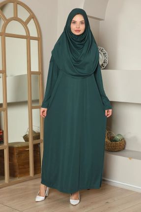 لباس اسلامی سبز زنانه ریلکس بافتنی کد 143562540
