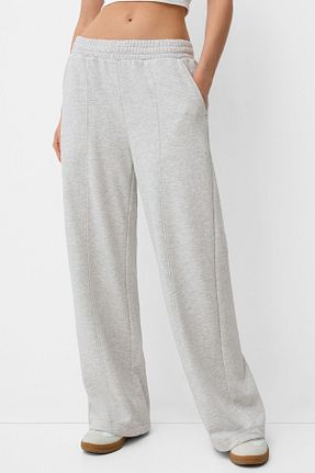 شلوار طوسی زنانه پنبه ای Bershka - کد 845150288