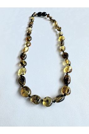 گردنبند جواهر رنگی بچه گانه سنگ طبیعی KEHRİBAREVİ EREĞLİ - کد 757489027