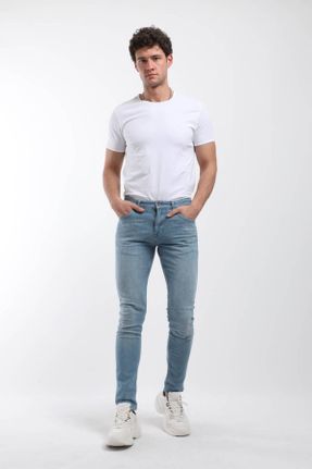 شلوار جین آبی مردانه پاچه رگولار استاندارد کد 666145525
