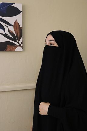 کلاه و ابایا مشکی زنانه بافتنی HATİCEATABEYLİBUTİK - کد 845149059