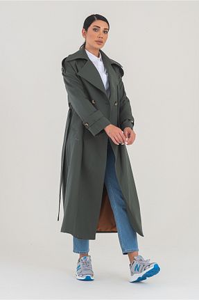 ترنچکت خاکی زنانه پنبه ای SahraAfra - کد 845154396