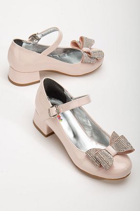 کفش مجلسی صورتی بچه گانه پاشنه ضخیم BDKButik - کد 808873696