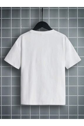 تی شرت سفید بچه گانه اورسایز یقه گرد کد 670410792
