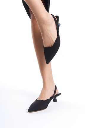 کفش پاشنه بلند کلاسیک مشکی زنانه چرم مصنوعی پاشنه نازک پاشنه کوتاه ( 4 - 1 cm ) کد 732658328