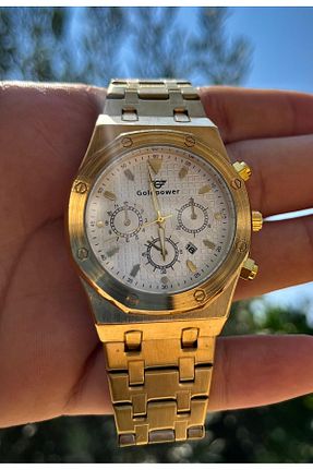 ساعت مچی طلائی مردانه 46 میلی متر Gold Power - کد 845169159