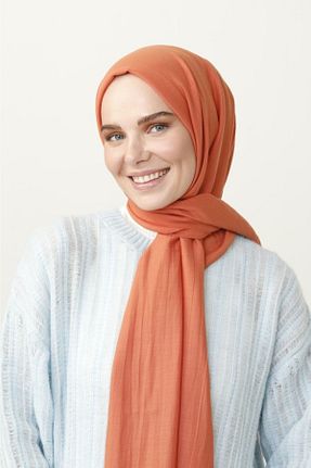 شال نارنجی زنانه پنبه ای VALOR - کد 382754079
